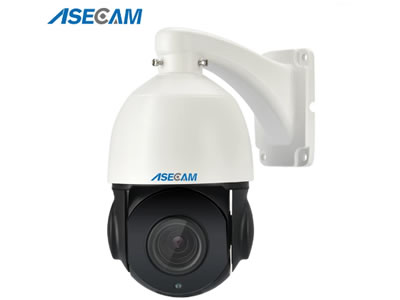 Asecam 8MP 4K IP Camera Outdoor PTZ POE 30X ZOOM Varifocal Onvif Speed Dome IR CCTV Security white Camera